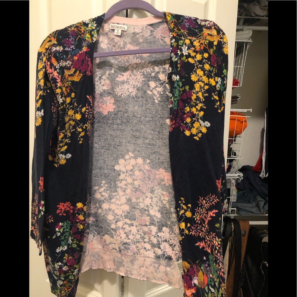 Floral cardigan. Worn once.